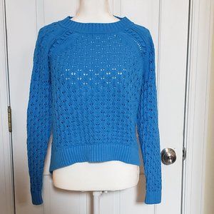 Loft Crew Neck Sweater, Bright Blue, Size L